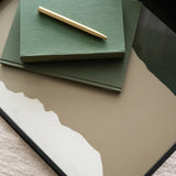 Wabi Sabi tray - glass - Cream - square - L White Cliff Studio Trays