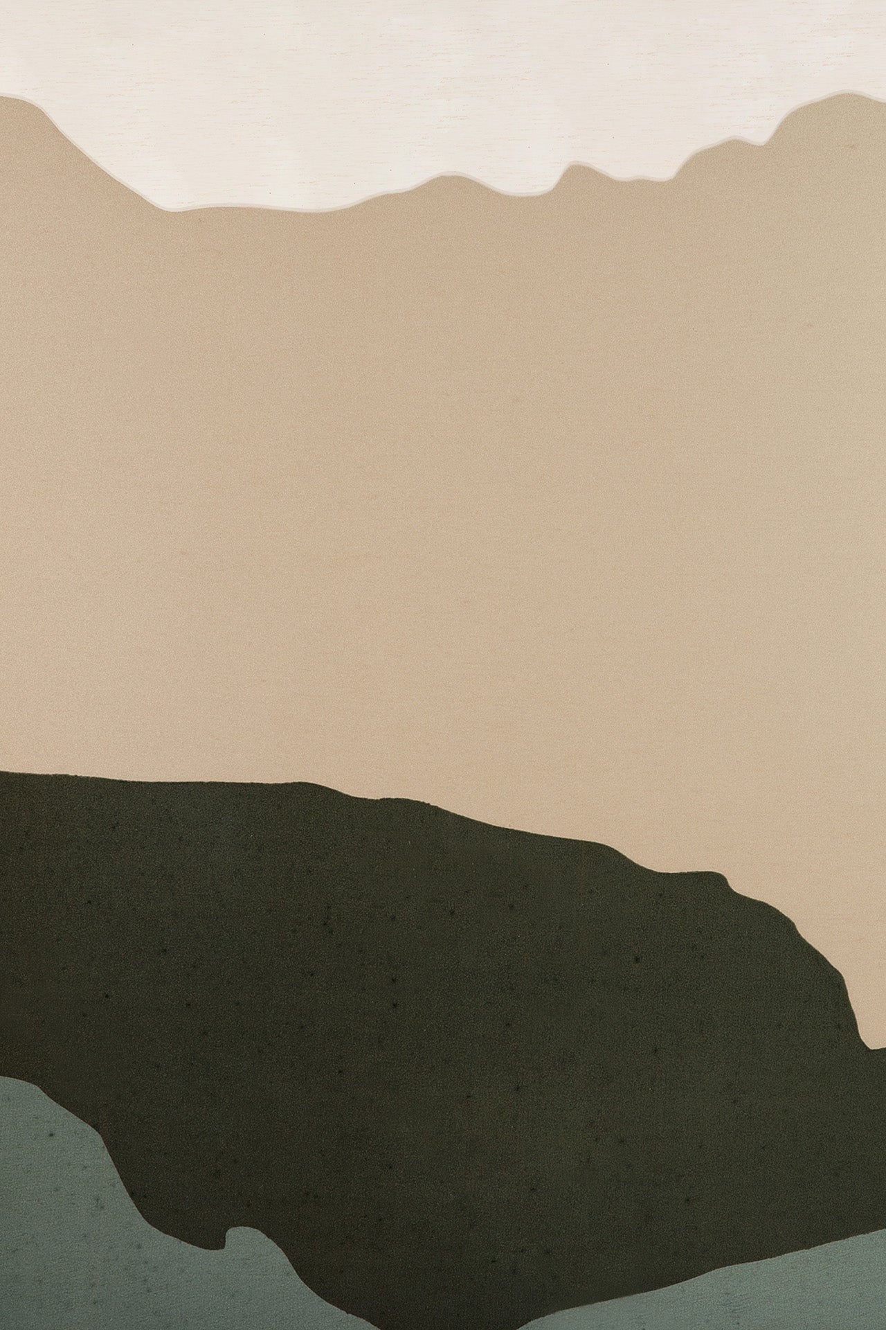 Wabi Sabi tray - glass - Cream - square - L White Cliff Studio Trays