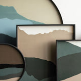 Wabi Sabi tray - glass - Graphite - oblong - M White Cliff Studio Trays