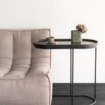 Wabi Sabi tray - glass - Graphite - oblong - M White Cliff Studio Trays