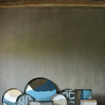 Wabi Sabi tray - glass - Graphite - round - XL White Cliff Studio Trays