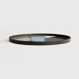 Wabi Sabi tray - glass - Graphite - round - XL White Cliff Studio Trays