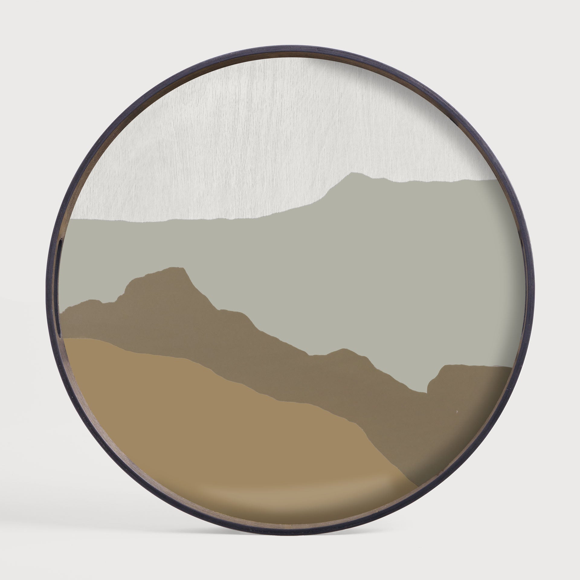 Wabi Sabi tray - glass - Sand - round - S White Cliff Studio Trays