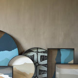 Wabi Sabi tray - glass - Sand - round - S White Cliff Studio Trays