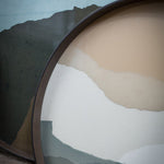 Wabi Sabi tray - glass - Sand - round - S White Cliff Studio Trays