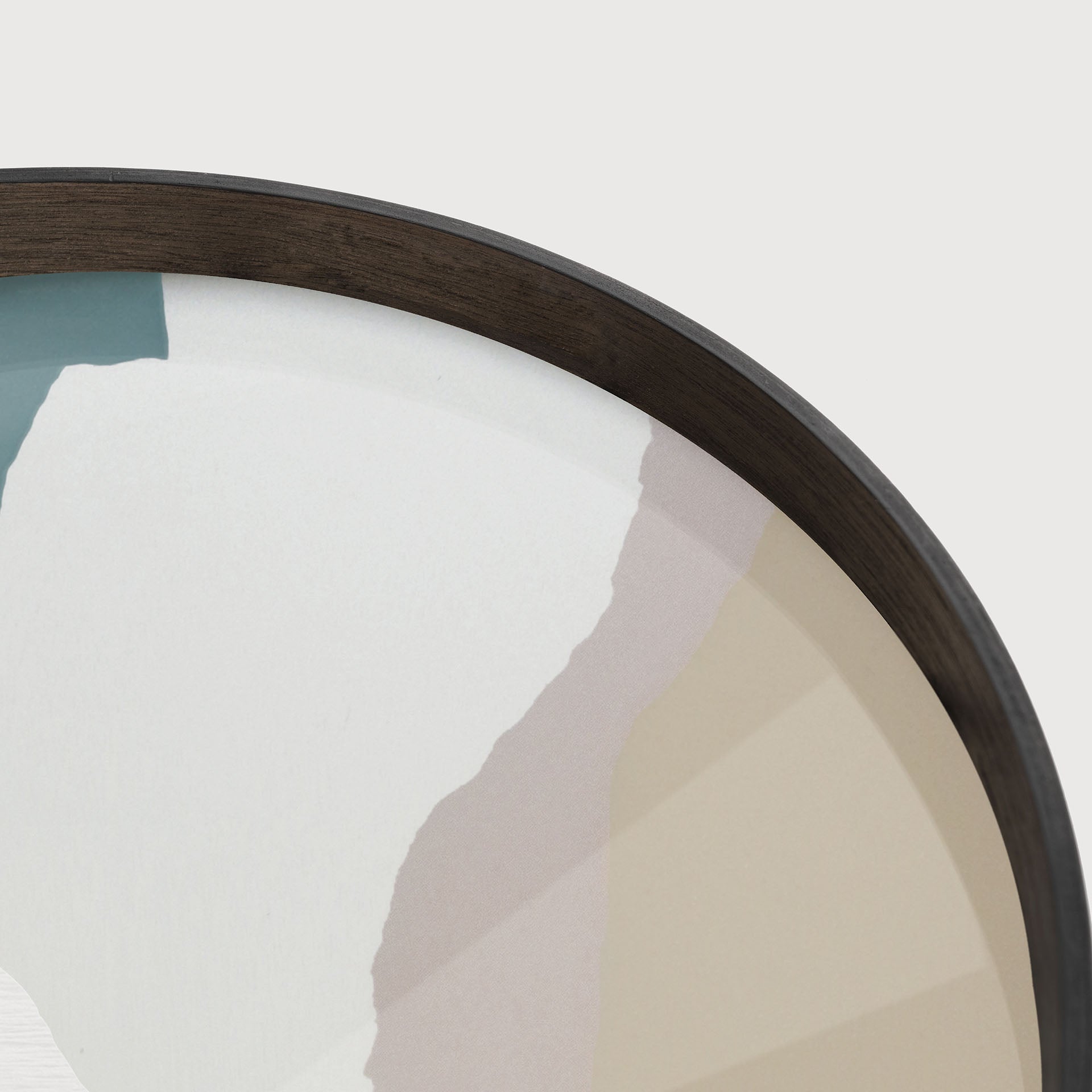 Wabi Sabi tray - glass - Slate - round - L White Cliff Studio Trays