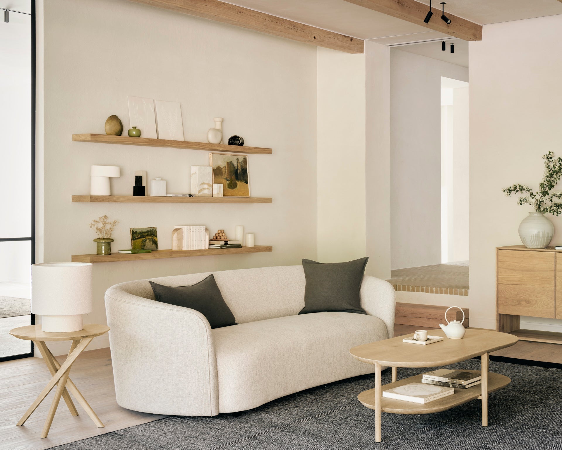 Wall shelf - oak White Cliff Studio Wall Shelf