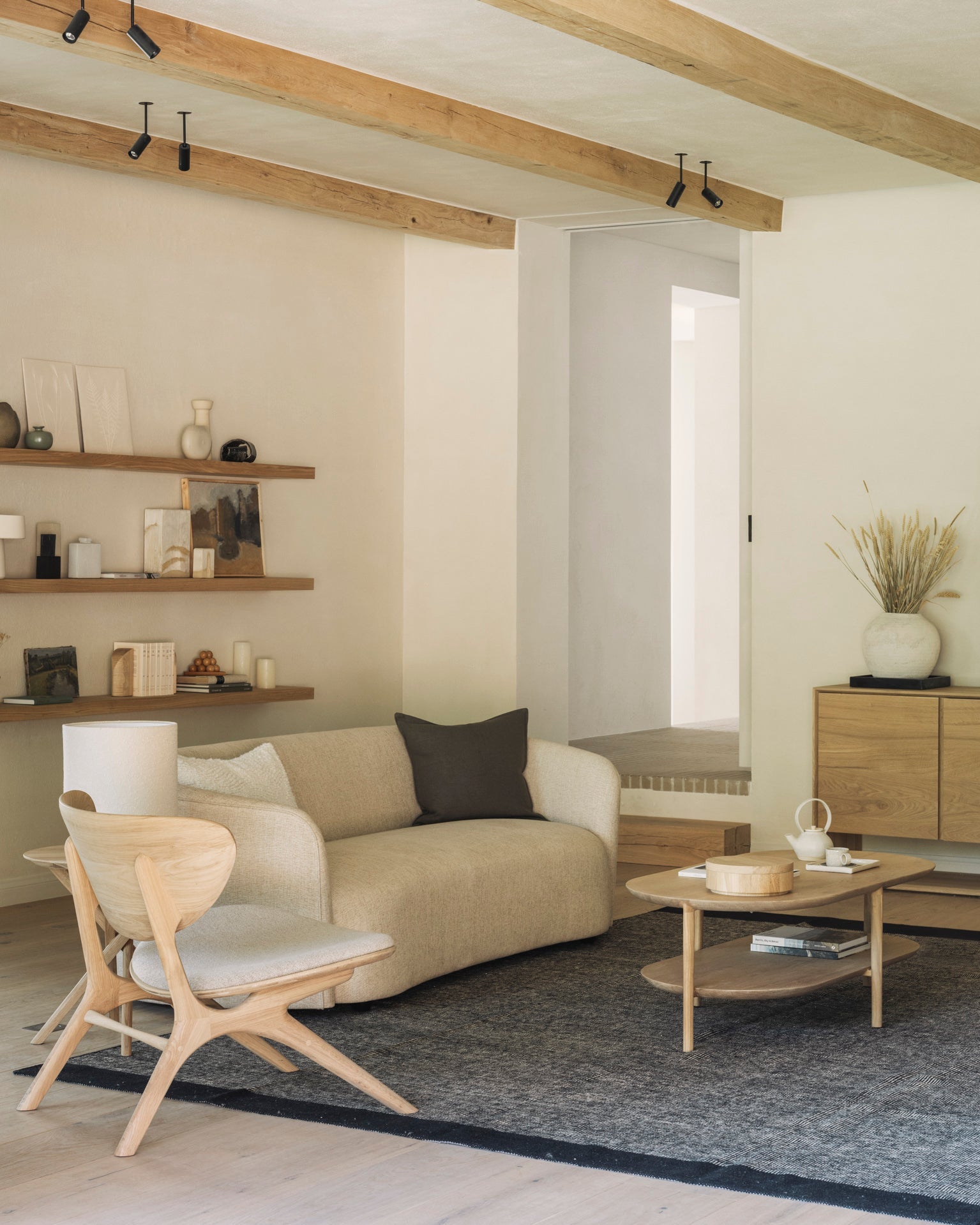 Wall shelf - oak White Cliff Studio Wall Shelf