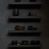 Wall shelf - varnished oak - black White Cliff Studio Wall Shelf