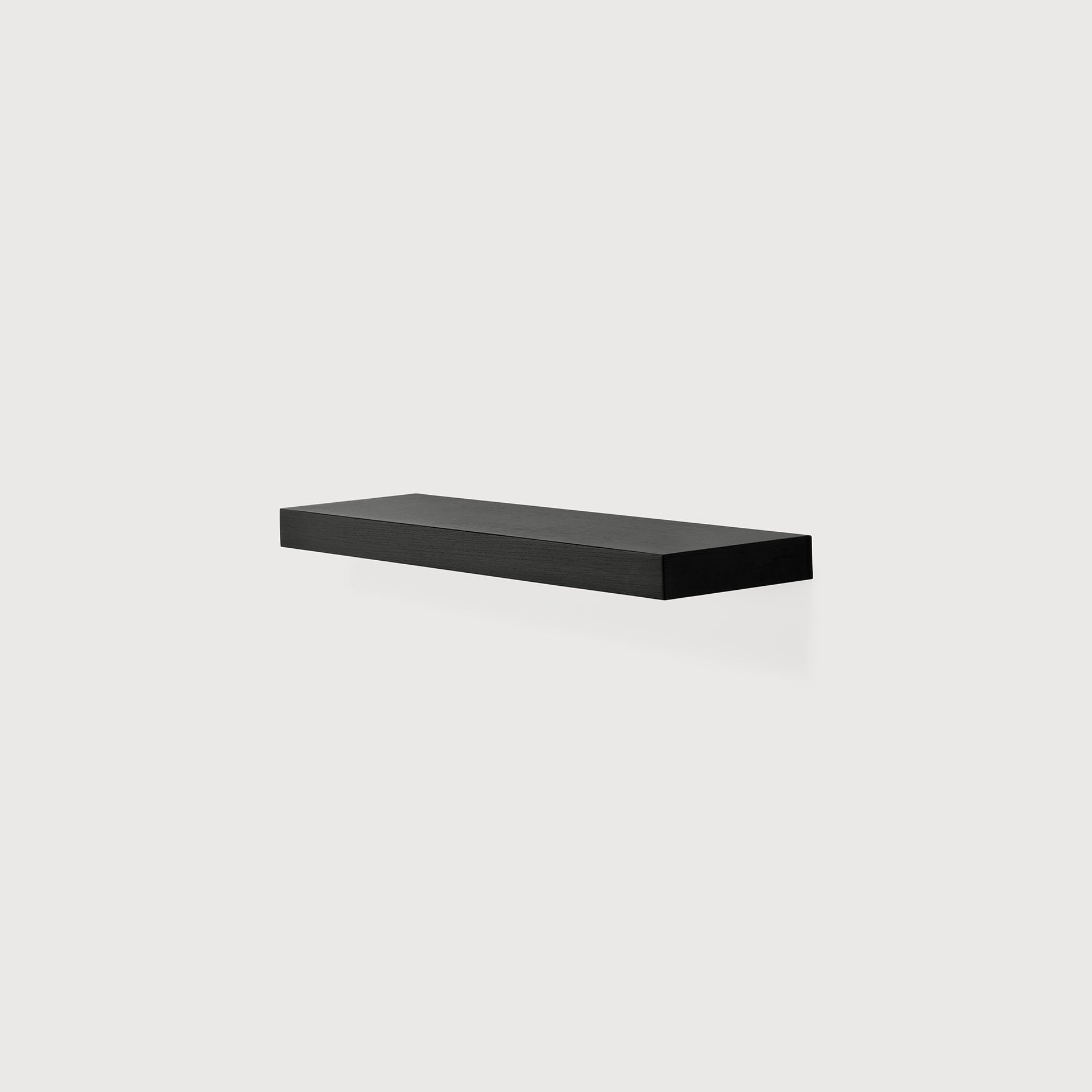 Wall shelf - varnished oak - black White Cliff Studio Wall Shelf