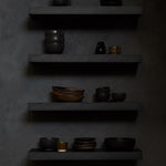Wall shelf - varnished oak - black White Cliff Studio Wall Shelf