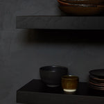 Wall shelf - varnished oak - black White Cliff Studio Wall Shelf