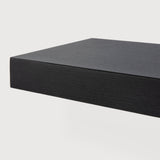 Wall shelf - varnished oak - black White Cliff Studio Wall Shelf