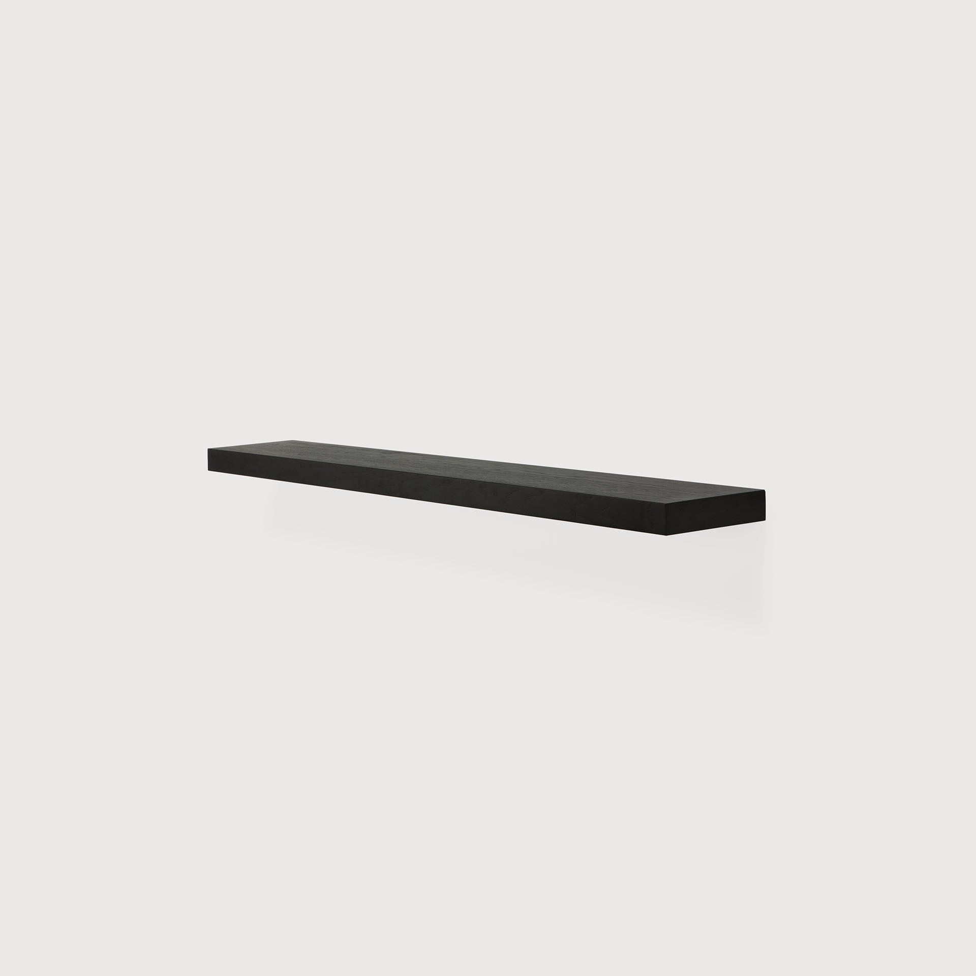 Wall shelf - varnished oak - black White Cliff Studio Wall Shelf