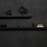 Wall shelf - varnished oak - black White Cliff Studio Wall Shelf