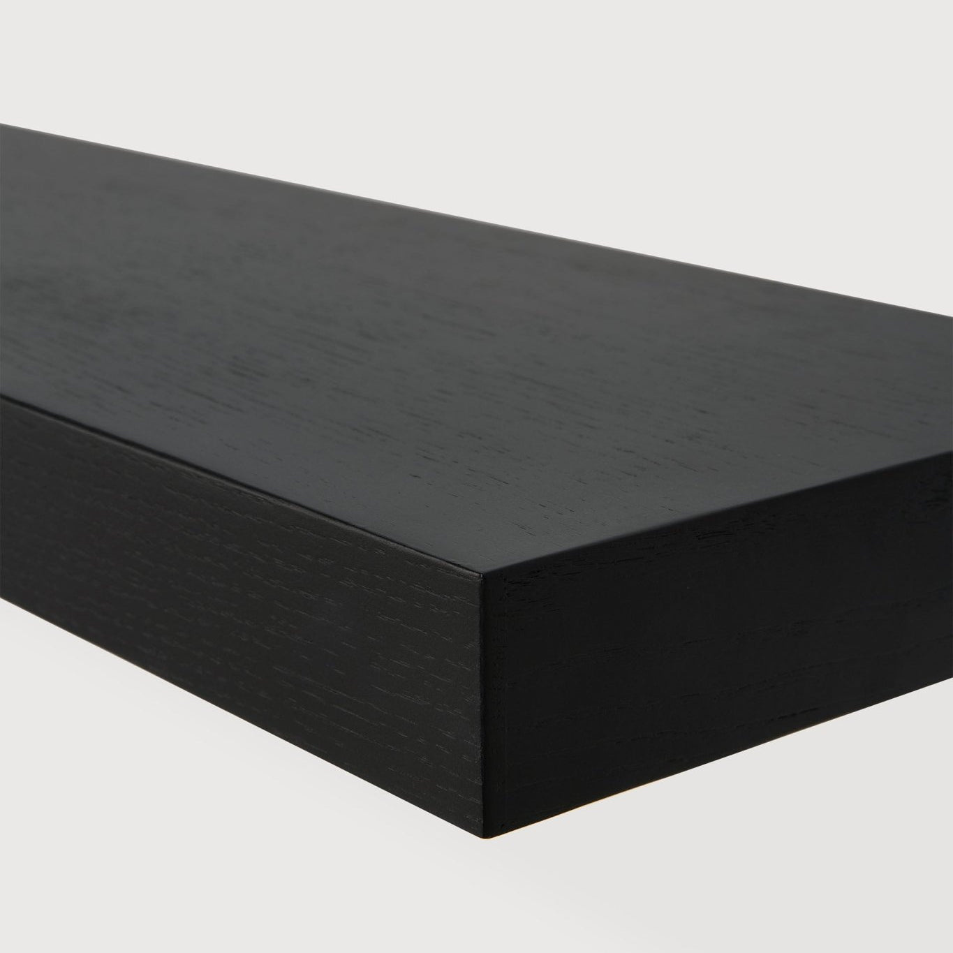 Wall shelf - varnished oak - black White Cliff Studio Wall Shelf