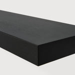 Wall shelf - varnished oak - black White Cliff Studio Wall Shelf
