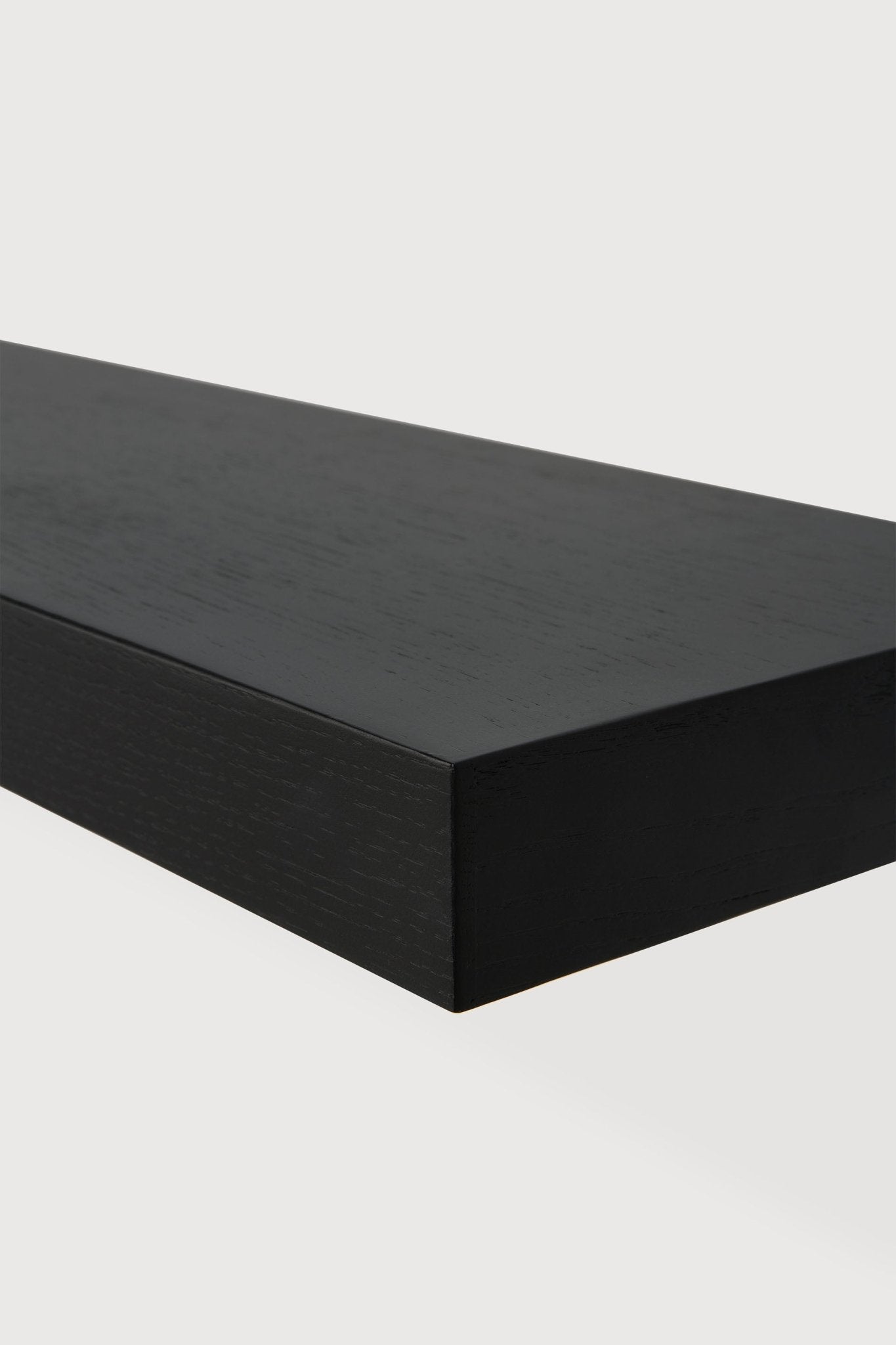 Wall shelf - varnished oak - black White Cliff Studio Wall Shelf