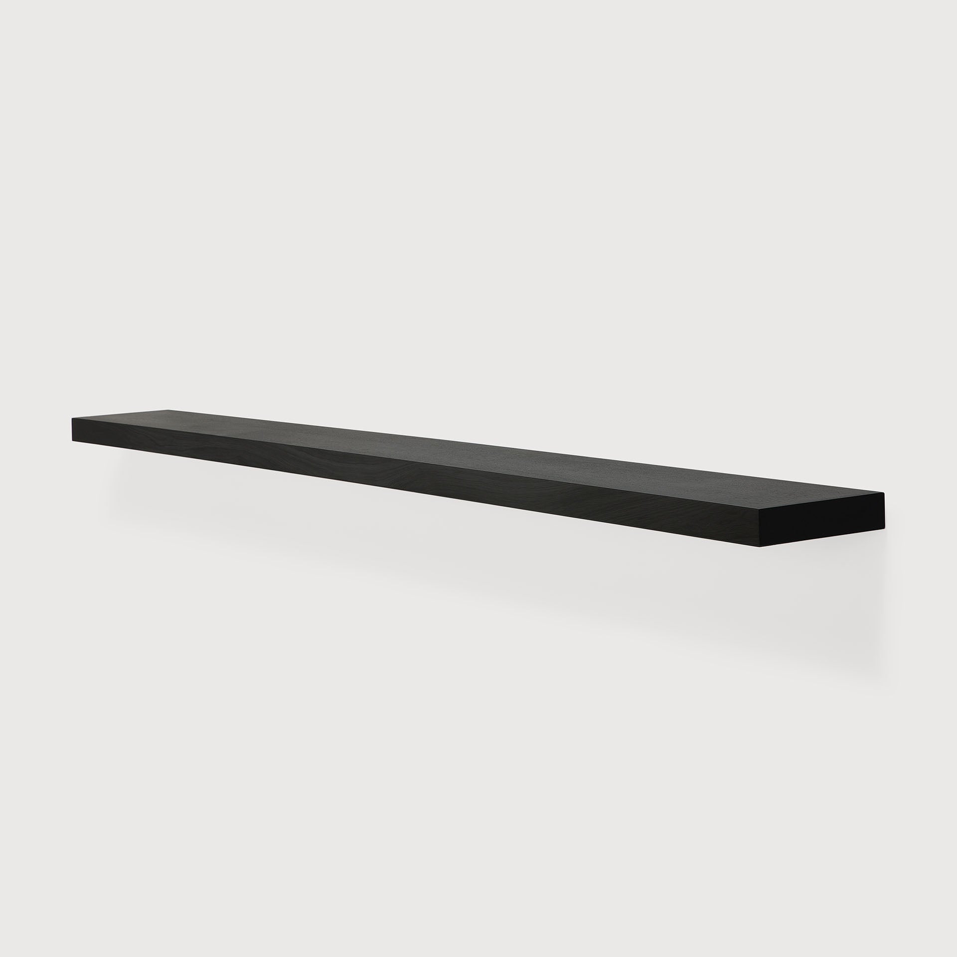 Wall shelf - varnished oak - black White Cliff Studio Wall Shelf