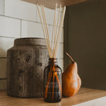 Warm and Cozy Amber Reed Diffuser White Cliff Studio Reed Diffusers