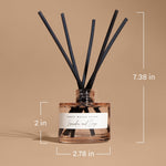 Warm and Cozy Tinted Glass Jar Reed Diffuser White Cliff Studio Reed Diffusers