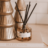 Warm and Cozy Tinted Glass Jar Reed Diffuser White Cliff Studio Reed Diffusers