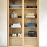 Wave cupboard - oak - 2 sliding doors - 2 inside drawers White Cliff Studio Cab inet