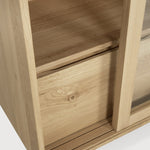Wave cupboard - oak - 2 sliding doors - 2 inside drawers White Cliff Studio Cab inet