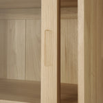 Wave cupboard - oak - 2 sliding doors - 2 inside drawers White Cliff Studio Cab inet