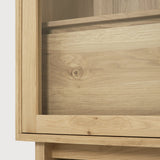 Wave cupboard - oak - 2 sliding doors - 2 inside drawers White Cliff Studio Cab inet