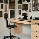 Wave desk - oak - 1 drawer - rectangular White Cliff Studio Desk