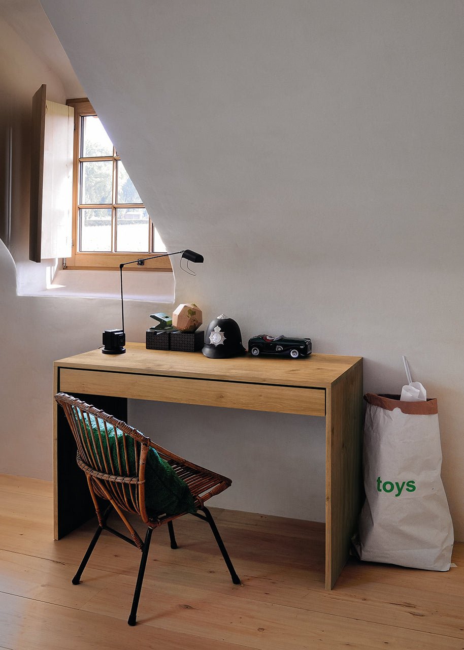 Wave desk - oak - 1 drawer - rectangular White Cliff Studio Desk