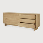 Wave sideboard - oak - 2 doors - 3 drawers White Cliff Studio Sideboard
