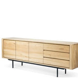 Wave sideboard - oak - 2 doors - 3 drawers White Cliff Studio Sideboard