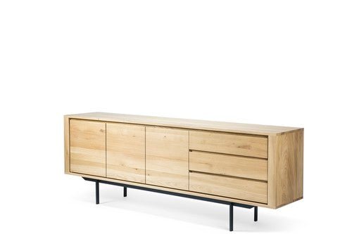 Wave sideboard - oak - 2 doors - 3 drawers White Cliff Studio Sideboard