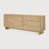 Wave sideboard - oak - 2 doors - 3 drawers White Cliff Studio Sideboard
