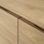 Wave TV cupboard - oak - 2 doors - 1 flip - down door - 1 drawer White Cliff Studio Media Console