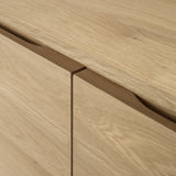 Wave TV cupboard - oak - 2 doors - 1 flip - down door - 1 drawer White Cliff Studio Media Console