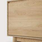 Wave TV cupboard - oak - 2 doors - 1 flip - down door - 1 drawer White Cliff Studio Media Console