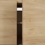 Wave TV cupboard - oak - 2 doors - 1 flip - down door - 1 drawer White Cliff Studio Media Console