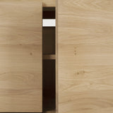 Wave TV cupboard - oak - 2 doors - 1 flip - down door - 1 drawer White Cliff Studio Media Console