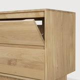 Wave TV cupboard - oak - 2 doors - 1 flip - down door - 1 drawer White Cliff Studio Media Console