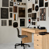 Wave Solid Wood Desk with Drawer