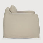 Weave lounge chair - Bone fabric - removable cover White Cliff Studio Lounge Chair