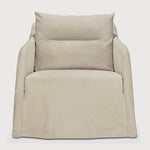 Weave lounge chair - Bone fabric - removable cover White Cliff Studio Lounge Chair