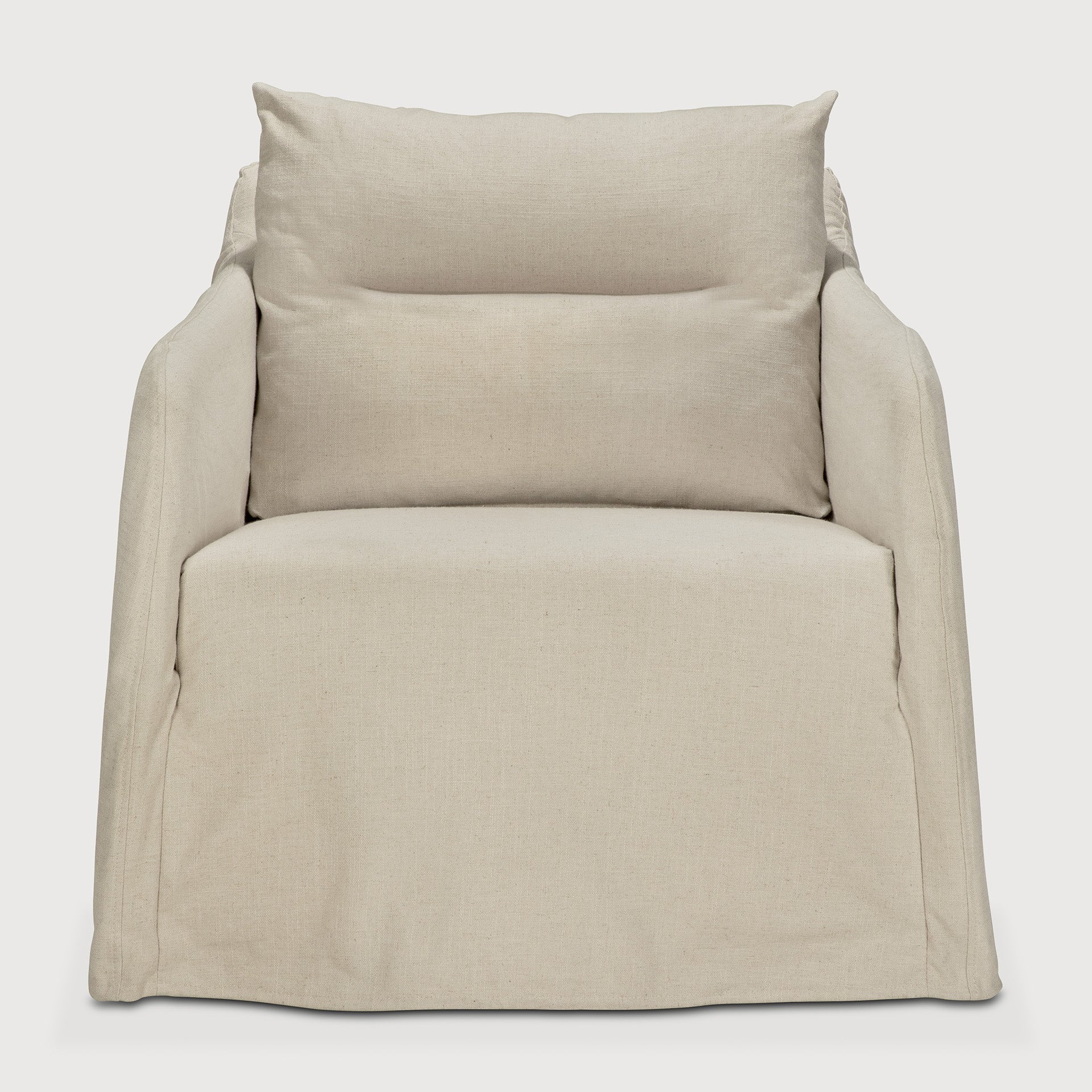 Weave lounge chair - Bone fabric - removable cover White Cliff Studio Lounge Chair