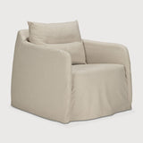 Weave lounge chair - Bone fabric - removable cover White Cliff Studio Lounge Chair