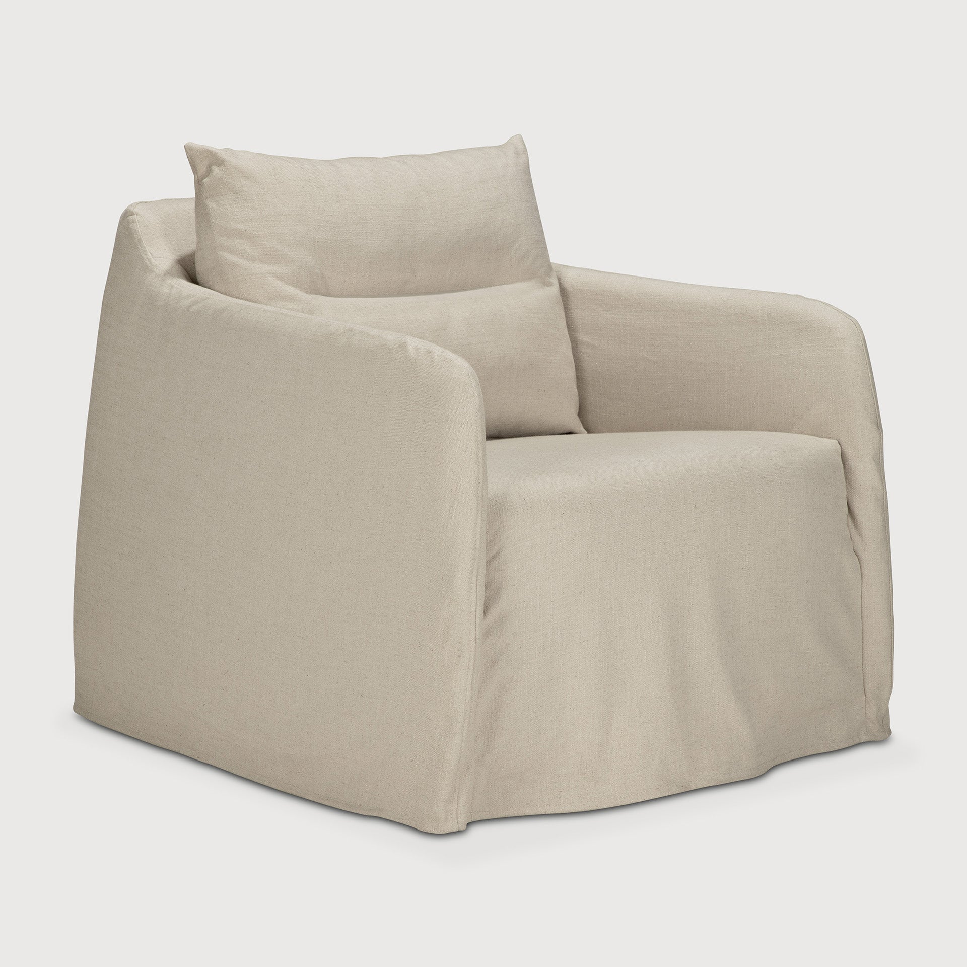 Weave lounge chair - Bone fabric - removable cover White Cliff Studio Lounge Chair