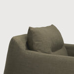 Weave lounge chair - Green fabric - removable cover White Cliff Studio Lounge Chair