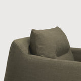 Weave lounge chair - Green fabric - removable cover White Cliff Studio Lounge Chair